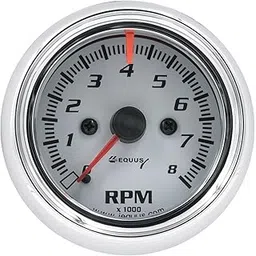 Equus 5076 2-1/2" White Tachometer-picture-18