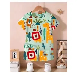 ER LIFE Style Infants Printed T-shirt With Shorts-picture-18