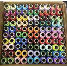 eracraft 100 Thread Spools (25 Shades, Each 4 In No.) Multicolor Thread-picture-15
