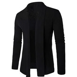 eragon fashion Men Jacket Style Full Sleeve Black Shrug-picture-16
