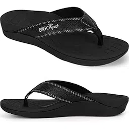 ERGOfoot Upgraded Orthotic Flip Flops with High Arch Support- Women's and Men's Thong Sandals- Walking Comfort with Orthopedic Support for Plantar Fasciitis, Flat Feet & Heel Spur- Beach Slippers,-picture-34