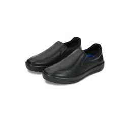 ERGON Men Black Leather Casual Shoes image 1