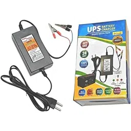 Erh India 12v DC Battery Charger SMPS Based for Bike,Car,UPS and Inverter 14v 2 Ampere Adapter with Alligator Clips-picture-43