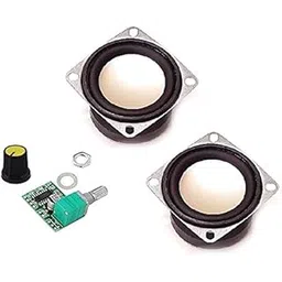 ERH India 5v Amplifier Board with Volume Control kit PAM8403 Mini 5V Digital Small Power Amplifier Board with (2 Pcs) 2 Inch Speakers, Volume Controller and Knob-image-49