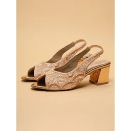 ERIDANI Embellished Ethnic Block Sandals-picture-40