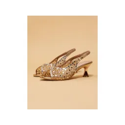 Eridani Kiara Embellished Slingback Rose Gold Heels-picture-21