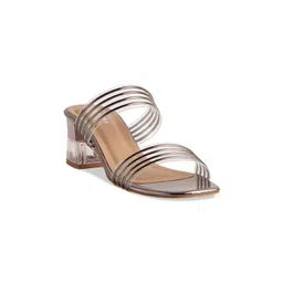 ERIDANI Striped Open Toe Block Heels-picture-15