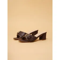 ERIDANI Women Block Heels Sandals with Buckles-picture-24