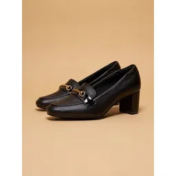 ERIDANI Women Block Round Toe Closed Back Pumps-picture-16