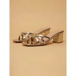 ERIDANI Women Embellished Block Heel Clary Knot Sandals With Bows-picture-14