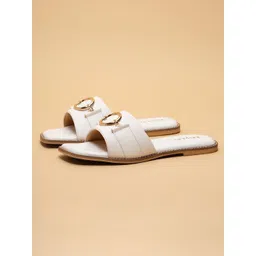 ERIDANI Women Embellished Open Toe Flats-picture-20