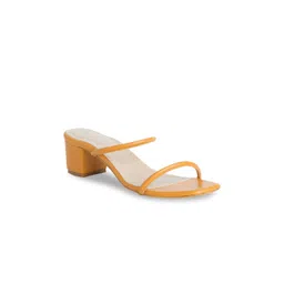 ERIDANI Women Mustard Block Heels-picture-35