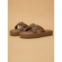 ERIDANI Women Open Toe Flatform Sandals-picture-32