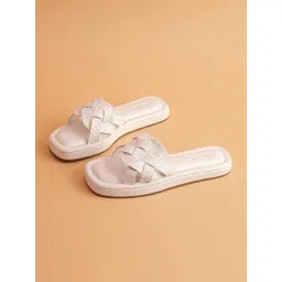 Eridani Women's Celia White Cross Strap Sandals-picture-13