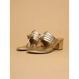 Eridani Women's Eshikaa Golden Toe Ring Sandals-picture-35