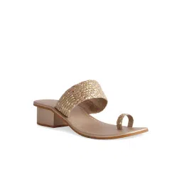 Eridani Women's Irina Gold Toe Ring Sandals-picture-11