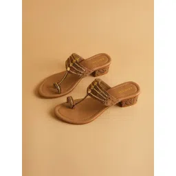 Eridani Women's Veera Chickoo Kolhapuri Sandals-picture-14