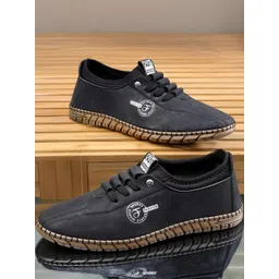 Erix Men Black Synthetic Leather Casual Shoes-picture-25