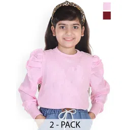 ERUDITE CLUB Pack Of 2 Puff Sleeve Top-picture-22
