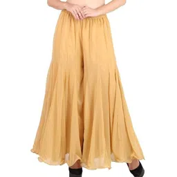 ERUDITE CLUB Women Flared Georgette Sharara Palazzos-picture-28