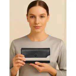 Esbeda Black Color Block Small Wallet-picture-24