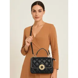 Esbeda Black Quilted Medium Satchel-picture-32