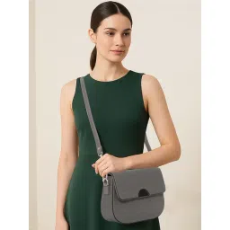 Esbeda Black Sandstone Textured Medium Cross Body Bag image 1