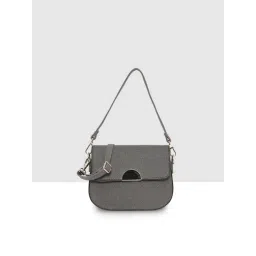 Esbeda Black Sandstone Textured Medium Cross Body Bag image 2