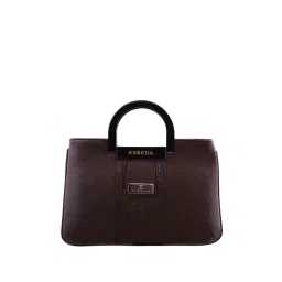 Esbeda Dark Brown Textured Handbag-picture-47