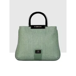 Esbeda Green Textured Medium Handbag-picture-46