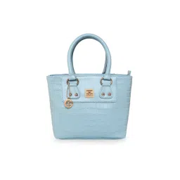ESBEDA Light Blue Color Solid Pattern Croco Handbag For Women-picture-17
