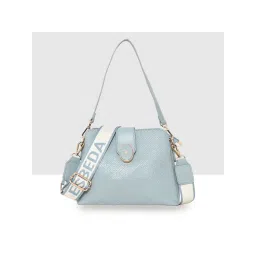 ESBEDA Light Blue Color Texture Structured Small Sling Bag For Women-picture-31