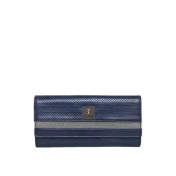 Esbeda Navy Textured Wallet for Women-picture-14