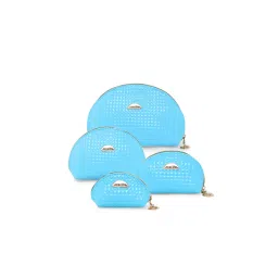 ESBEDA Women Sky Blue Color Traveling Accessories Pouches (Set of 4)-picture-11