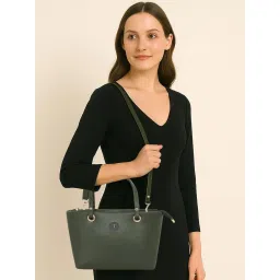 ESBEDA Women Solid Green Elegant Handbag with Detachable Strap (S)-picture-25