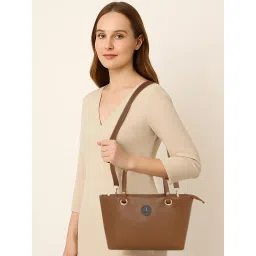 ESBEDA Women Solid Tan Elegant Handbag with Detachable Strap (S)-picture-19