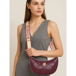 ESBEDA Women Textured Half Moon Sling Bag-picture-42