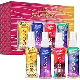 Escapes Jet Set Body Mist 200ml (4x50ml Body Mists) Fruity, Citrus, Floral Fragrance, Perfume Gift Set Pack Of 4, UK's No1 Body Mist, Body Spray For Women, Everyday Pocket Travel Fragrance-picture-55