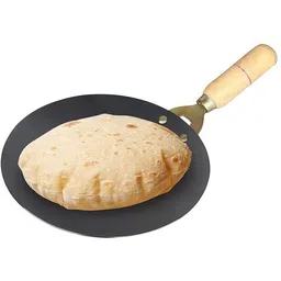 eshop Premium Quality Heavy Iron tawa with wooden handle for roti/chapati/paratha Tawa 24.5 cm diameter-picture-23