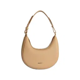 Eske Beige Solid Medium Hobo Handbag-picture-22