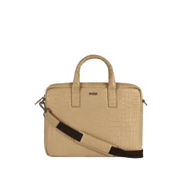 Eske Beige Synthetic Large Laptop Messenger Bag-picture-44