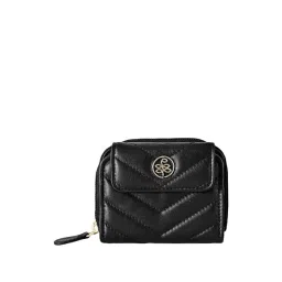 Eske Black Casual Leather Tri-Fold Wallet for Women-picture-16