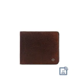 Eske Men Brown Leather Textured Two Fold Wallet-picture-35