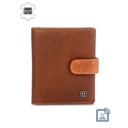 Eske Men Brown Solid Leather Card Holder-picture-19