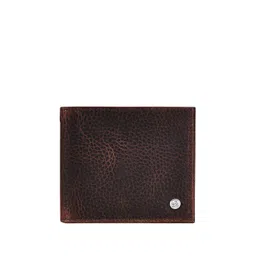Eske Men Brown Solid Two Fold Leather Wallet-picture-14
