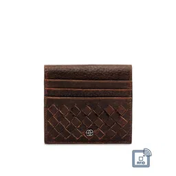 Eske Men Brown Textured Card Leather Holder-picture-24
