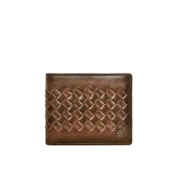 Eske Men Brown Textured Leather Two Fold Wallet-picture-22
