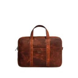Eske Rickon Tan Leather Medium Laptop Messenger Bag-picture-16