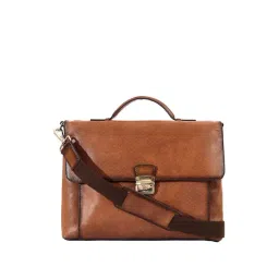 Eske Tan Leather Large Messenger Bag-picture-12