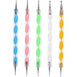 eS³kube 5 Pieces Set of Acrylic Dotting Tools for Nail Art Painting Tools Multi Color Stylus Pens for DIY-picture-22